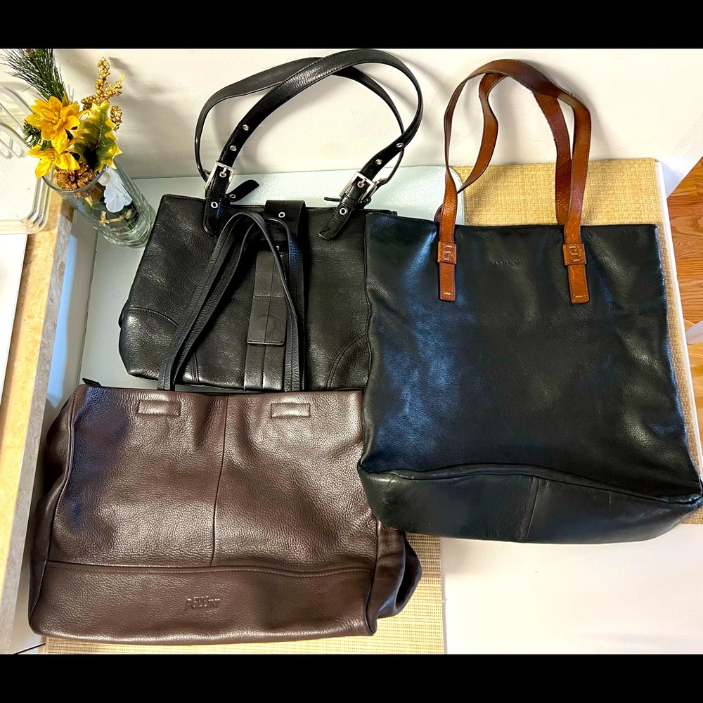 Cynthia Rowley tote bag, studio pollini handbag and Kenneth cole bag (set of 3)